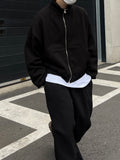 Cozy Hip-Hop Brushed Zip-Up
