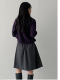 Unbalance Stripe Midi Skirt