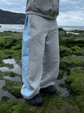 Billy Side Denim Color Matching Sweatpants