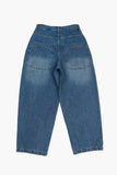 Darnel curved denim pants