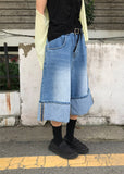 DOUBLE HEM BERMUDA DENIM