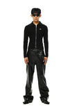 LOGO TWO WAY ZIP UP KNIT