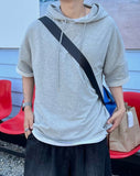 Drop-down Half Hood T-Shirt