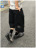 Mauve Embroidered Pocket Bermuda Shorts