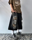 Vintage Destroyed Bermuda Denim