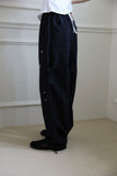 rivet zipper pants
