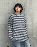 Damage Stripe Knit Tee