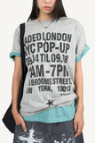 Pop-up vintage print T-shirt