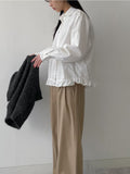 Peach Frill Loose-Fit Shirt