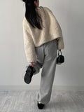 Purin Shearling Crop Mustang Jacket