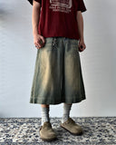 D-Ring Sand Washed Bermuda Denim