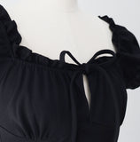 Verissa shirring puff one-piece