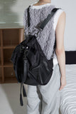 black bucket backpack