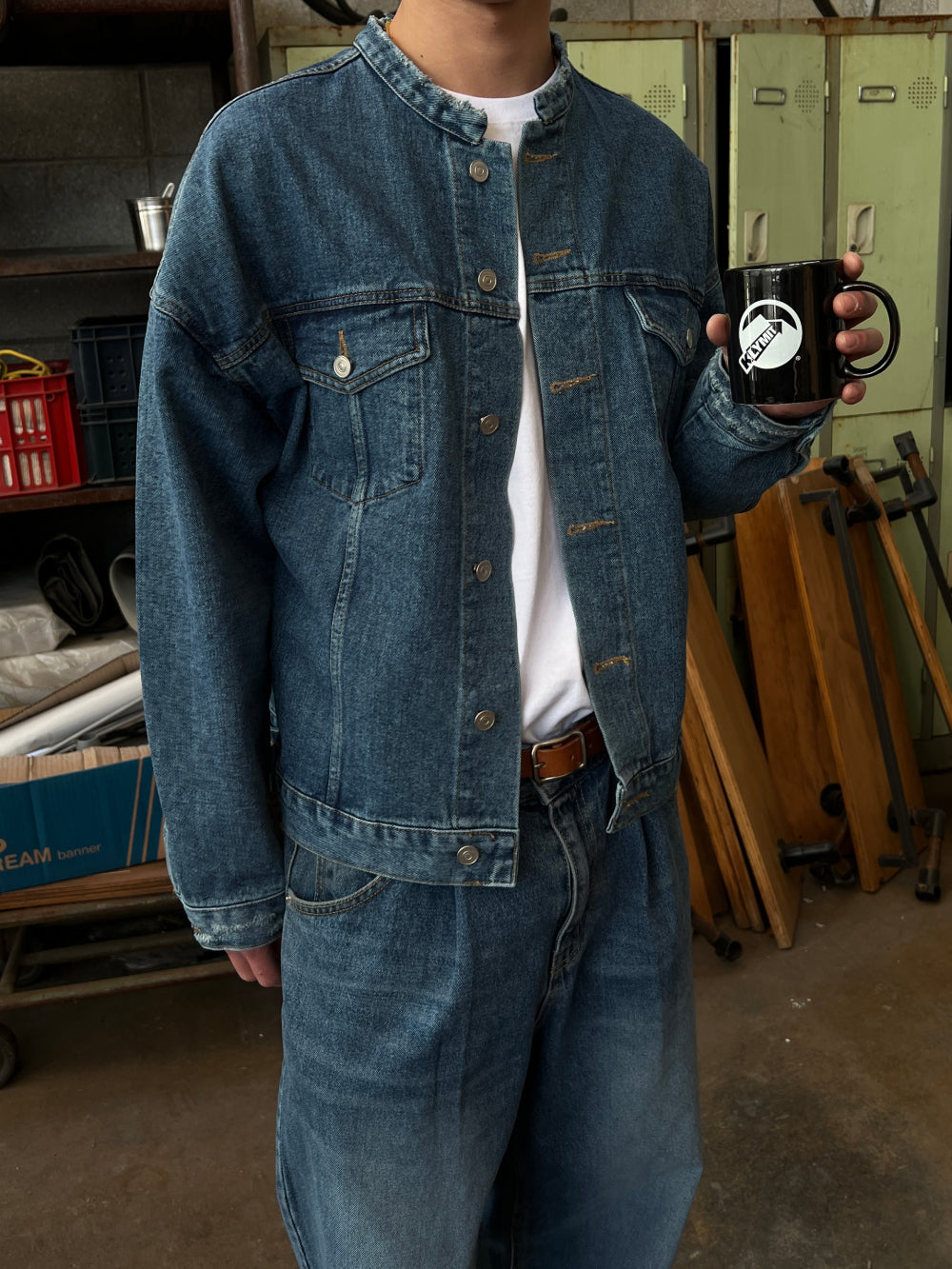 【KOOLOSET】Oil Washed One-Tuck Denim KOOLOSET (クロゼット) - オイルウォッシュワンタックデニム