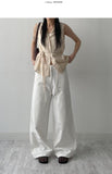 Jacquard Strap Two-Way Wide Pants