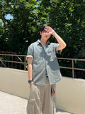 Tin Washed Denim Half Shirt