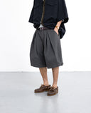 Cross Pleated Chino Half Pants