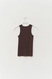 (W) Bean Ribbed Sleeveless