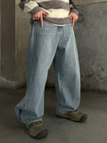 Snap Wide Washed Denim