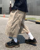 Deep Dyeing Double Knee Bermuda Pants
