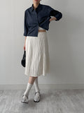 Wrinkle Mermaid Midi Skirt
