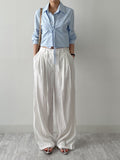 Yvon Nylon Strap Wide Slacks