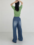[summer] Pave Bijou Long Wide Denim