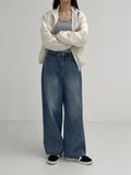 606 Balloon Wrinkle Wide Denim Pants