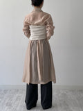 Bridget Pintuck See-Through Long Shirt One Piece