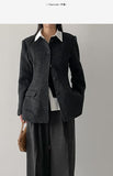[wool70%/handmade] Glass wool half jacket