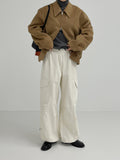 [unisex] 3way pin tuck cargo wide pants