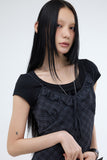 PRTN) U-neck Hurupi Logo Short Sleeve T-Shirt