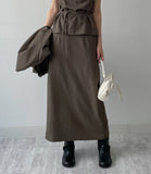 [Setup Available/Three-Piece] Bird H-Line Long Skirt