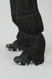 OBLIQUE PATCH DENIM PANTS