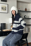 Nordic snow cardigan zip-up
