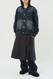 (W) Belted Pleats Skirt