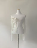 Selena Shirring Ribbon Top
