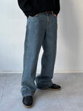 Dark Blue Wide Denim