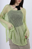 Long boat neck knit