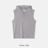Arm Sleeveless Hooded Top
