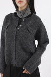 Snap mohair cardigan