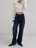 Forming double hole crop knit