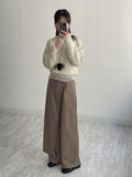 Wrap Banding Wide Slacks