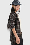 Bear Wrinkle Check Hood Shirt