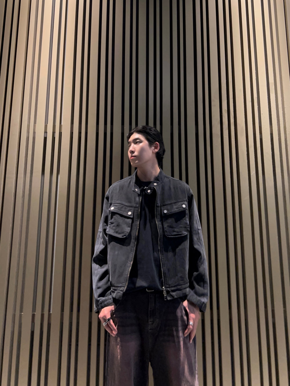 【KOOLOSET】Pink Teen Black Washed Denim KOOLOSET (クロゼット) - ピンクティーンブラックウォッシング