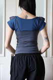 Bell frill cap sleeveless