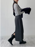 Mono Deep U-neck See-through T-shirt