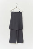 (W) Moms Pleats Skirt Pants