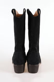 Simple suede middle boots