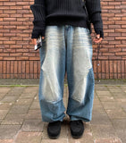 Kitty washed balloon denim
